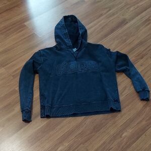 Michael Kors Navy Blue Hoodie with Embossed Logo